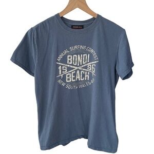 Bondi Beach Short Sleeve Shirt Australia New South Wales Crew Neck Top Tourist
